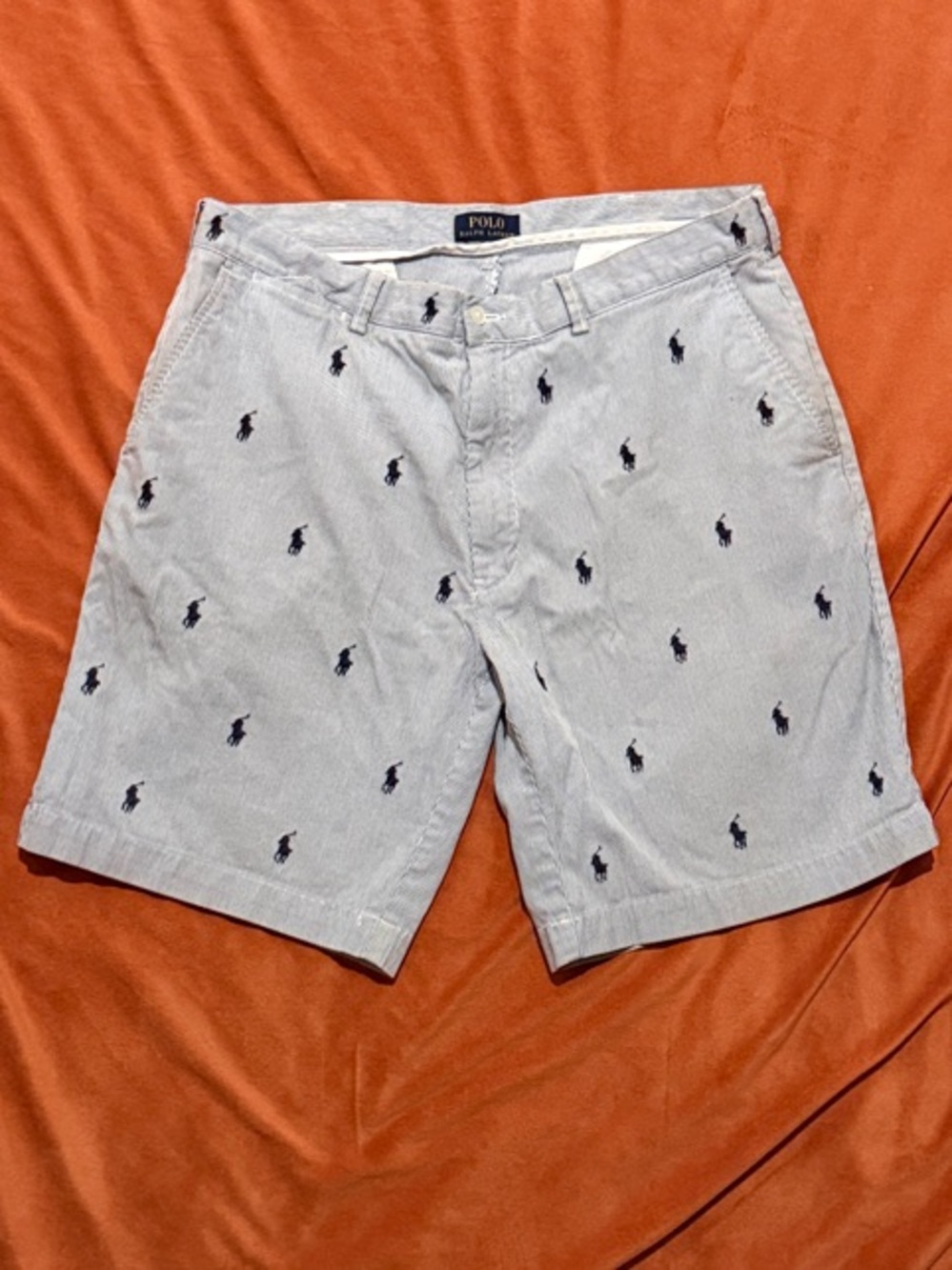 Polo by Ralph Lauren Light Gray Embroidered Pony Board Shorts